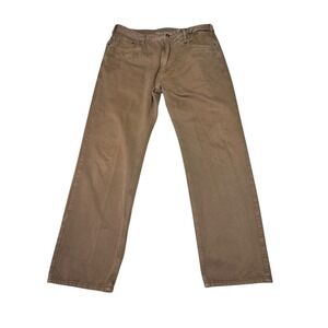 Orvis Mens Brown Five Pocket Pants Casual Khaki Chinos Size 38x32‎
